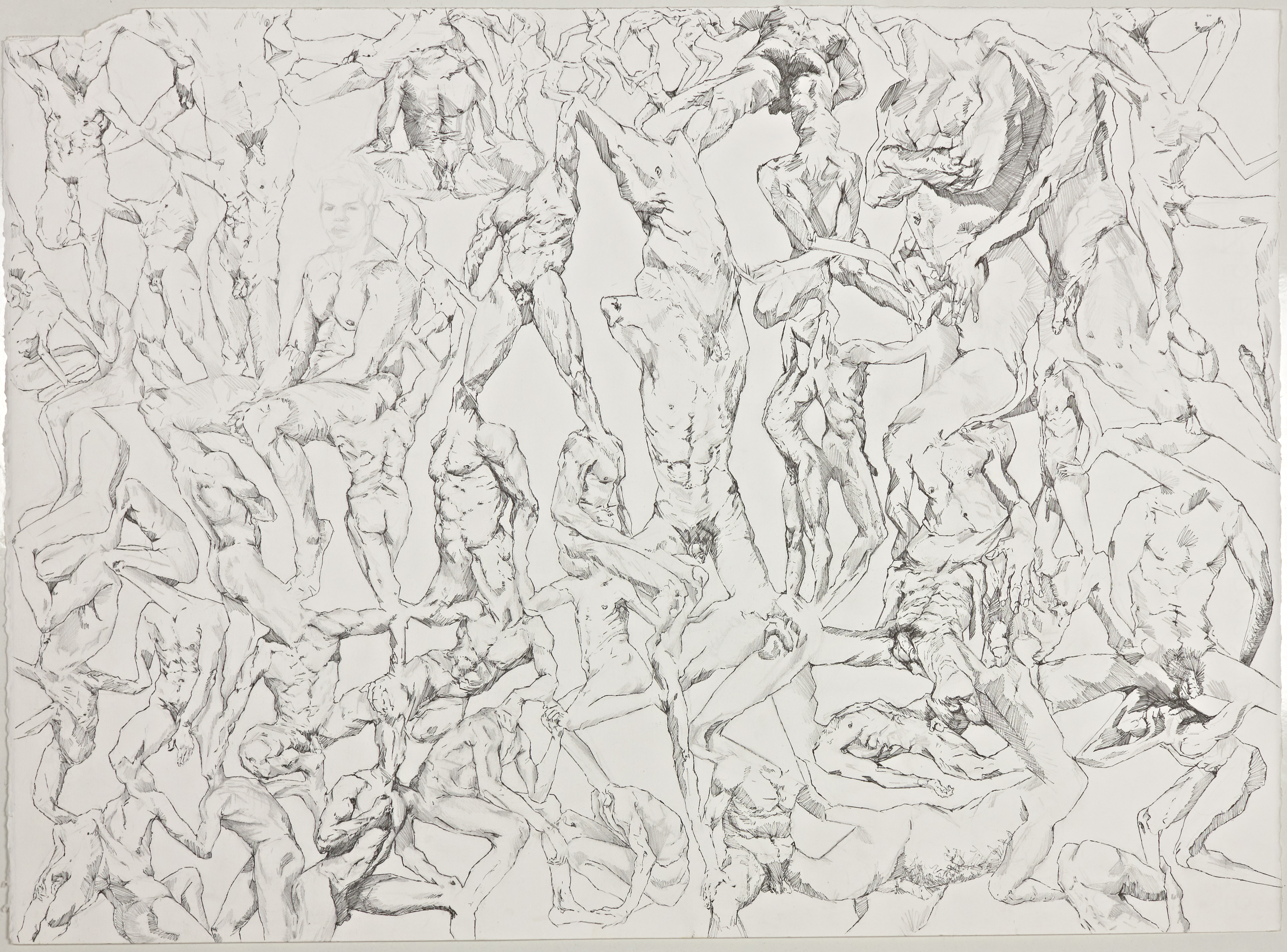 Conor Wickham Art Drawing _ Flaming Love and Destiny _ Pen and Pencil on Paper _ 2020