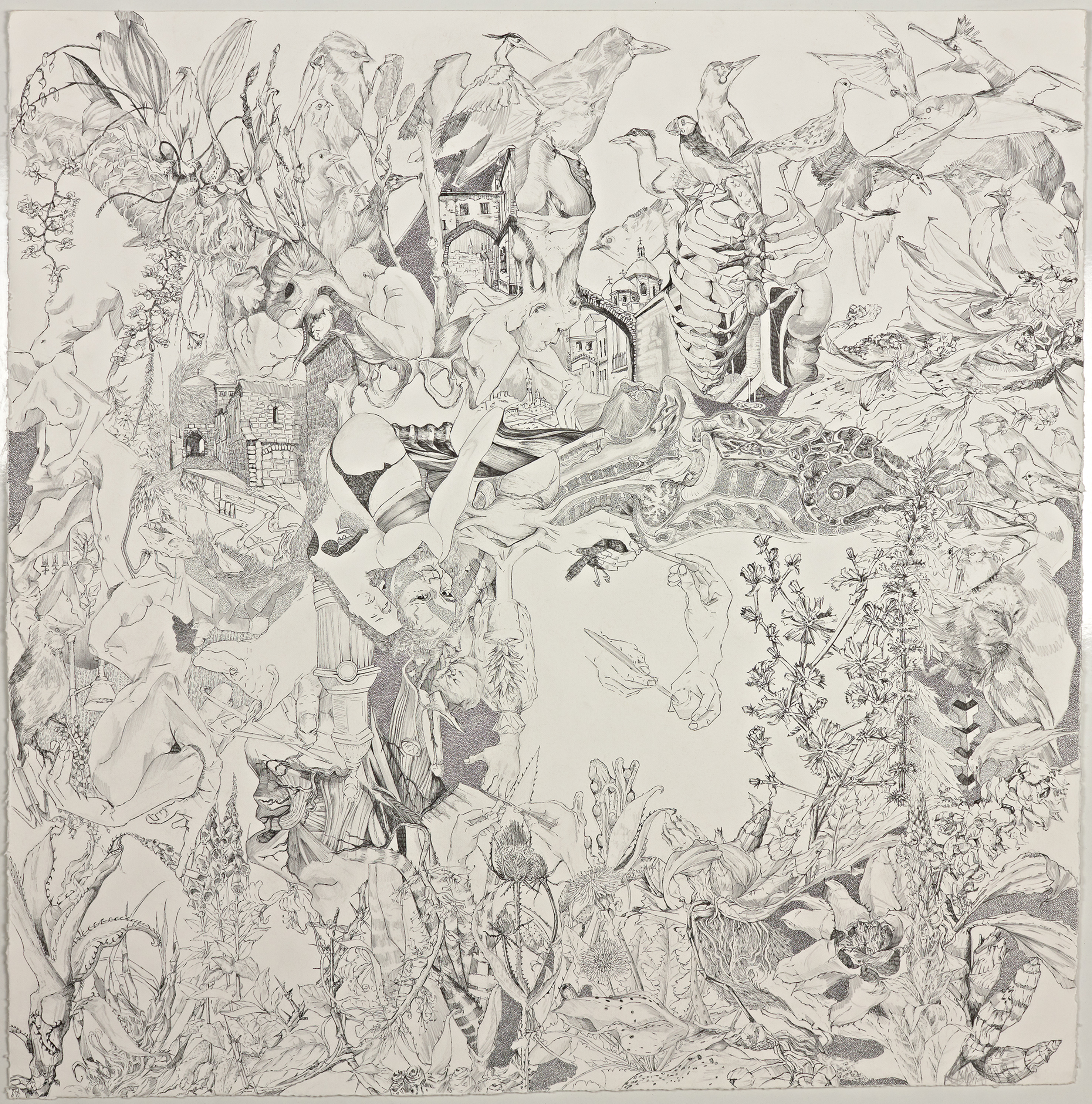 Conor Wickham Art Drawing_Long Long Silk Bridge_pen and pencil on paper_2020